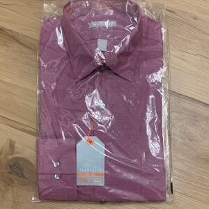 Van Heusen Men's Burgundy Dress Shirt 16, 34/35, NWT